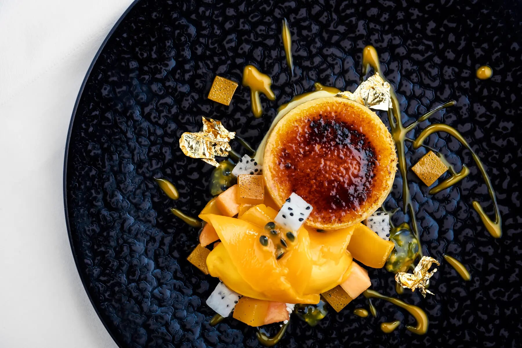 creme brule mango dessert food photographer london commercial advertising creative Photography