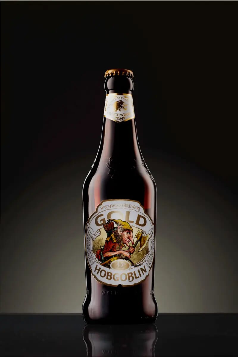 Gold Hogoblin beer creative product photography